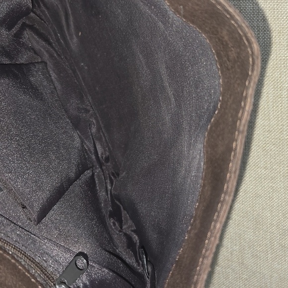 Hobo International Brown Fringe Suede Leather Shoulder Bag - Picture 10 of 12